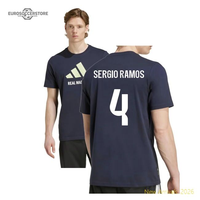 High-quality 2025-2026 Real Madrid Seasonal Graphic Tee (legend Ink