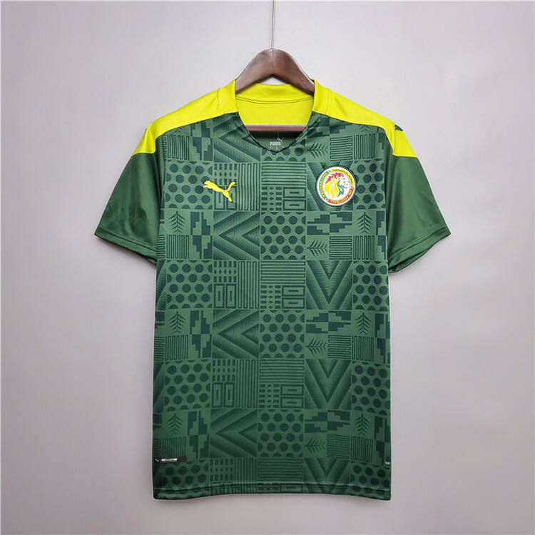 Senegal 2020 Away Green Soccer Jersey Football Shirt - Official