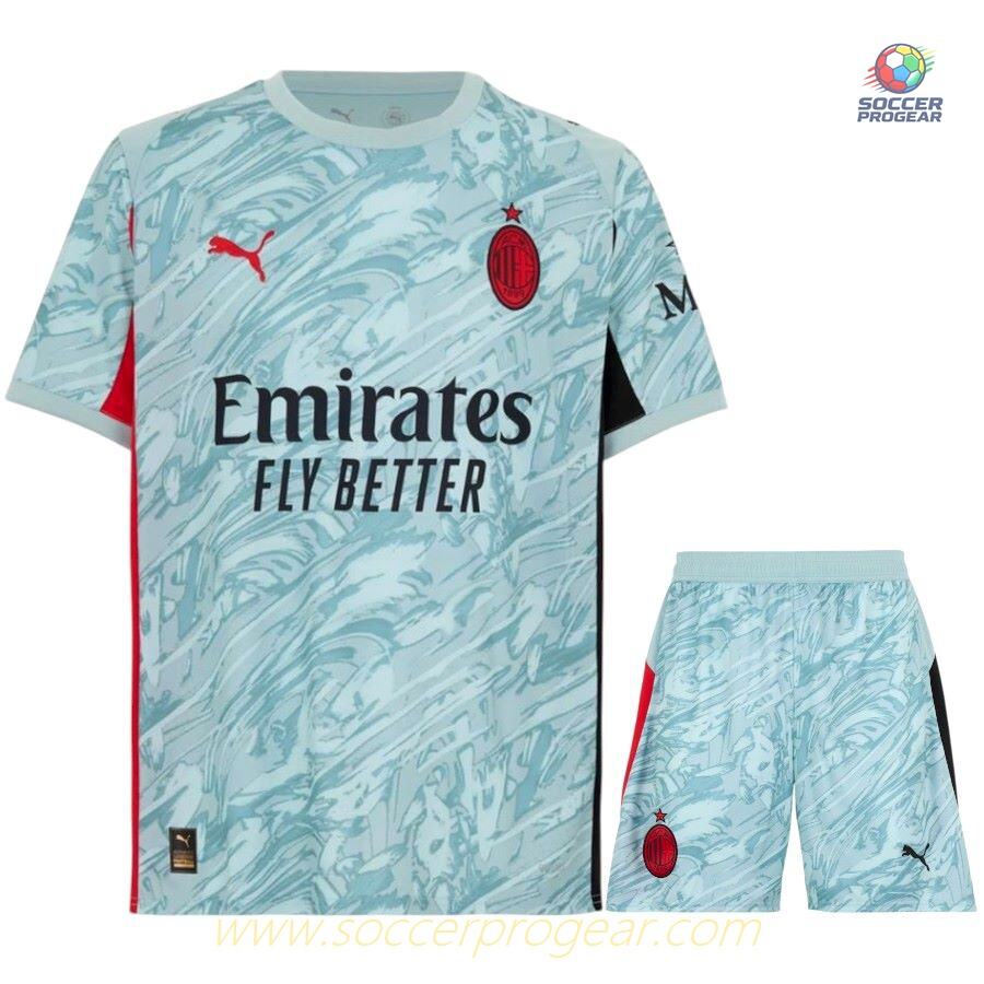 AC Milan Youthren's Home Soccer Football Shirt Soccer Football Shirt 2025-26 Edition Goalkeeper
