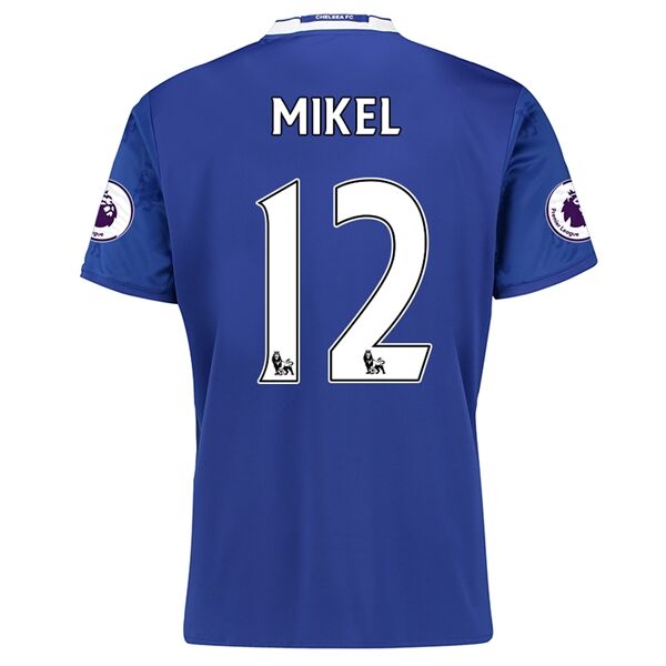 Chelsea Home 2016-17 12 MIKEL Soccer Jersey Shirt - Official Replica