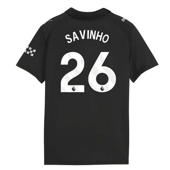 Great Deal Man City Savinho 26 2025-2026 Man City Away Shirt (Kids)...