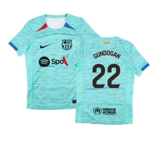 Camiseta Barcelona 2023-2024 Tercer Niños - Oficial Con Gundogan 22