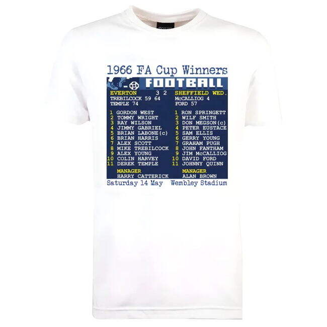 1966 FA Cup Final Retrotext - White football T-Shirt (Unisex