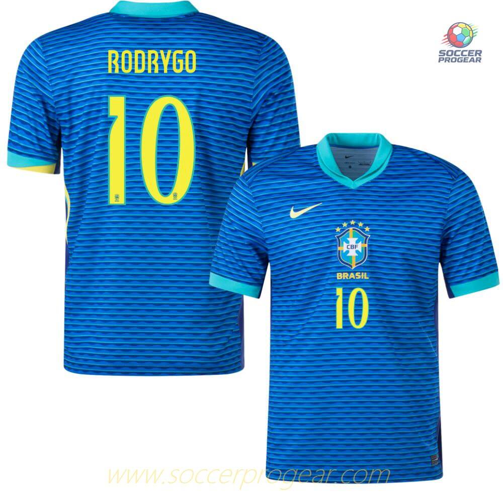 Brazil Away Team Soccer Shirt 2024-2025 Collection Season Rodrygo