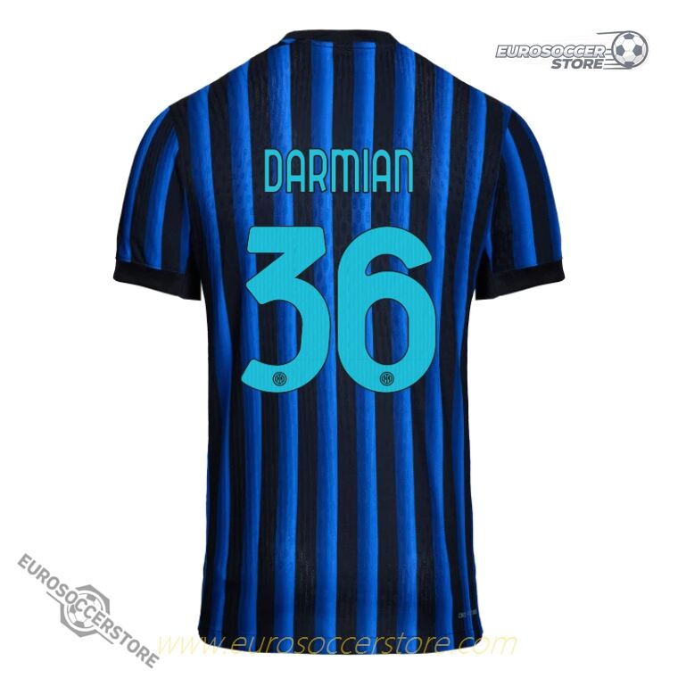 Inter Milan's 25-26 Home Jersey (Player Version) featuring DARMIAN with the number 36