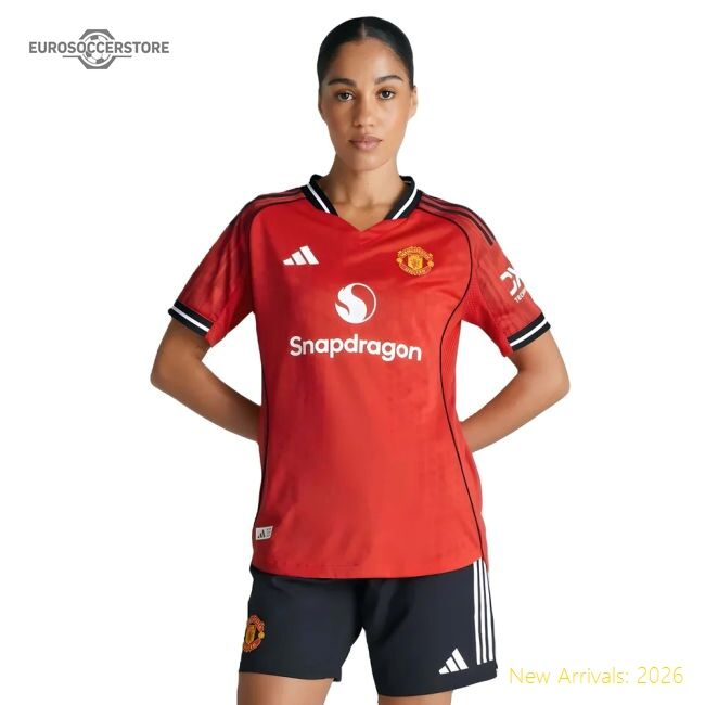 Official 2025-2026 Man Utd Authentic Home Shirt (womens) - Premium