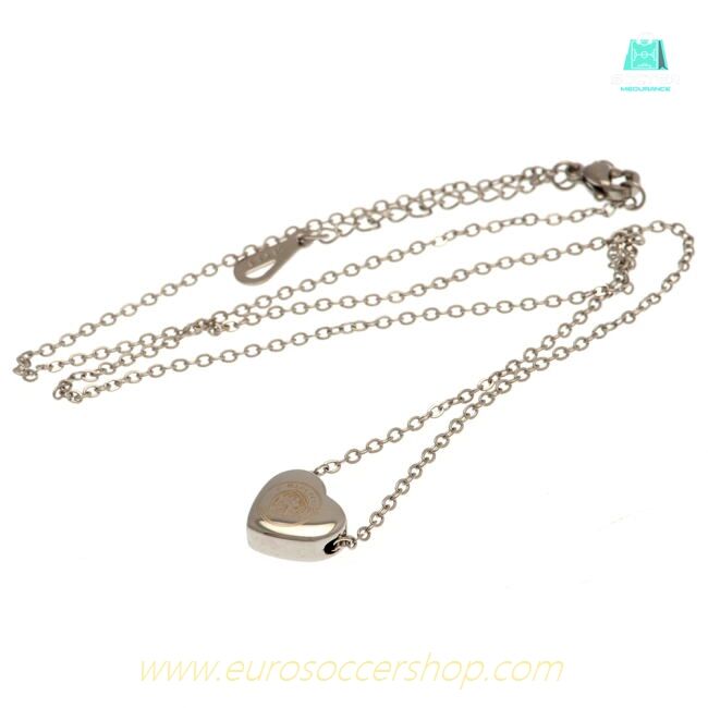 Manchester City FC Stainless Steel Heart Necklace