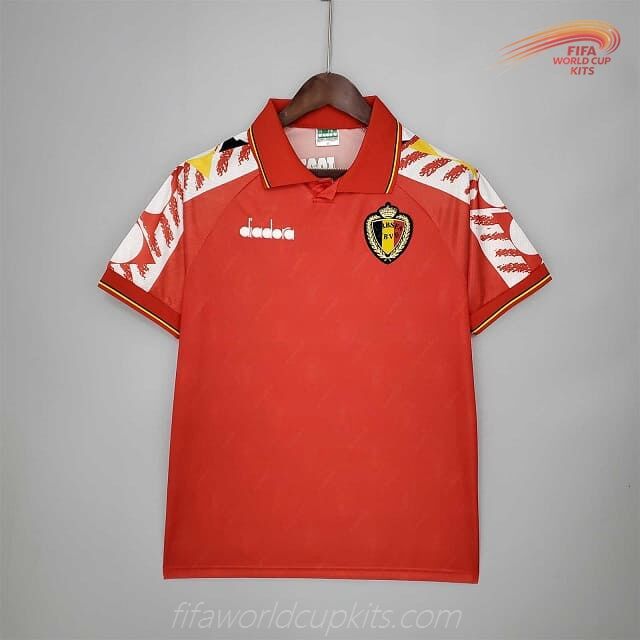 Belgium 1995 Home Red Football Kit