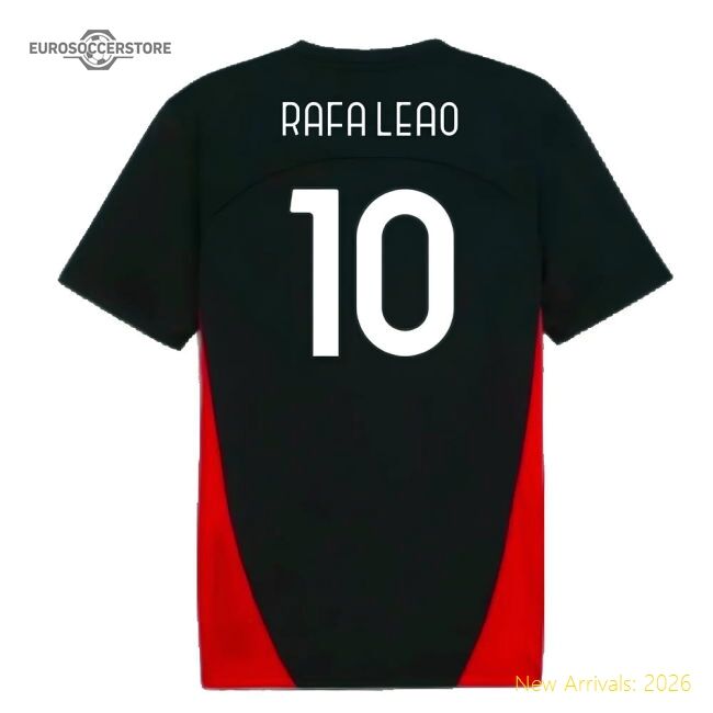 First-class 2024-2025 Ac Milan Training Shirt (black) (rafa Leao 10)