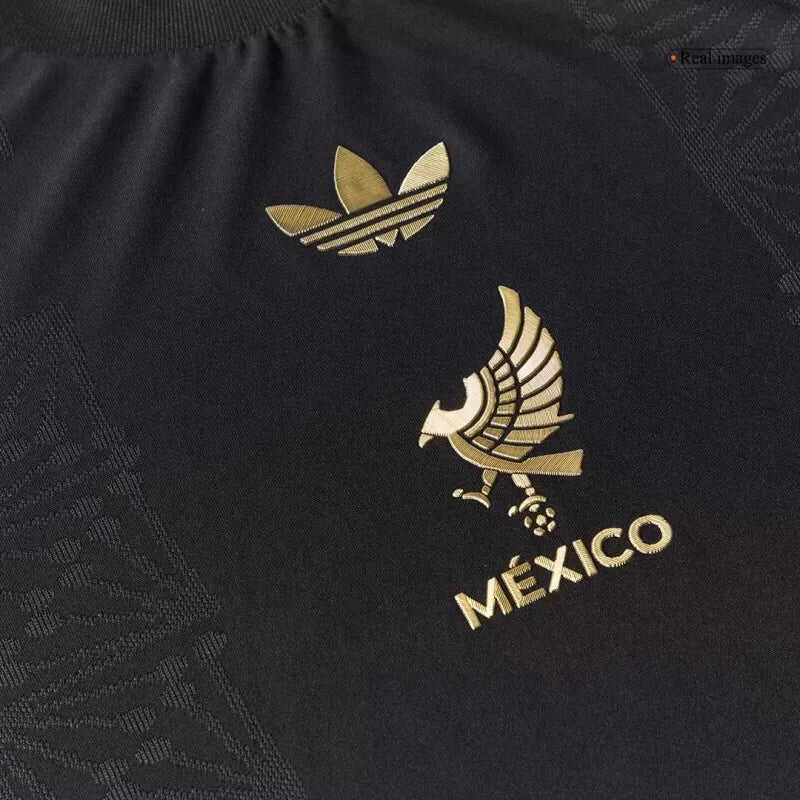 Player Version Mexico Third Away Long Sleeve Jerseys Kit 2025- Gold Cu