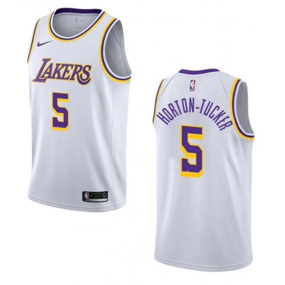 Performance 5 Los Angeles Lakers Jersey White - - Basketball Fan Gear
