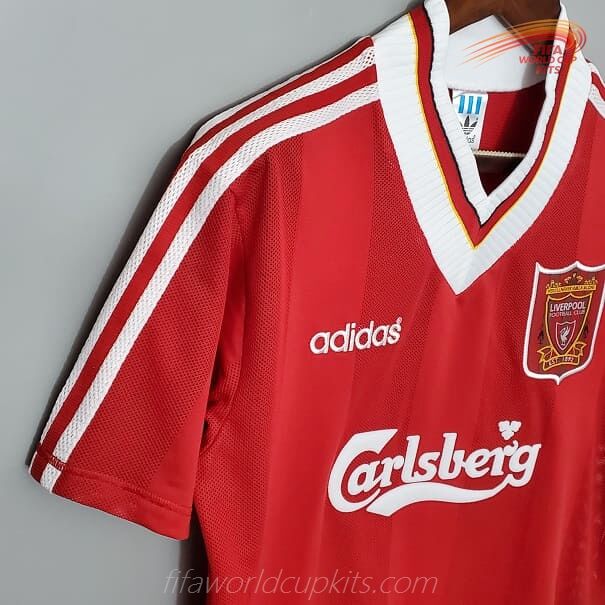 Home Game Soccer Uniform of Liverpool 95 to 96