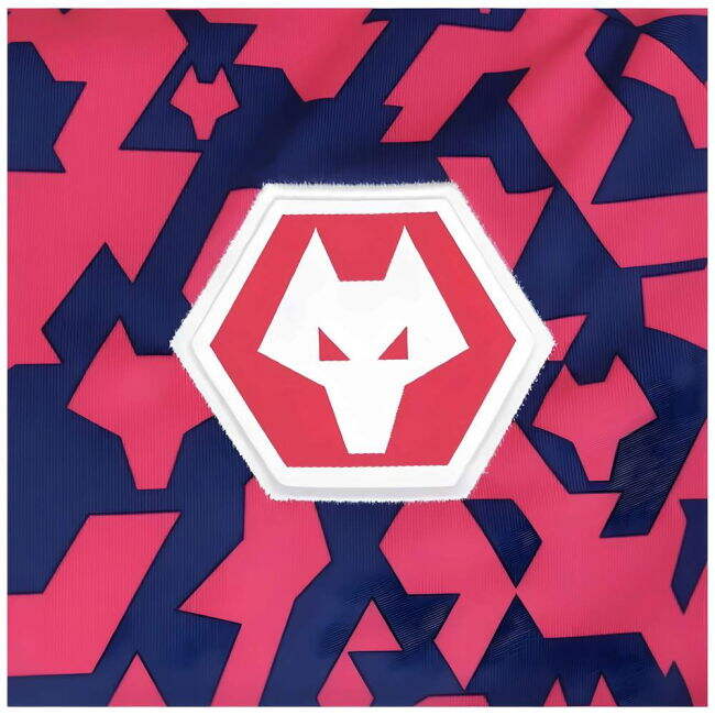 classic 2024-2025 Wolves Pre Match T-Shirt - Blue/Pink