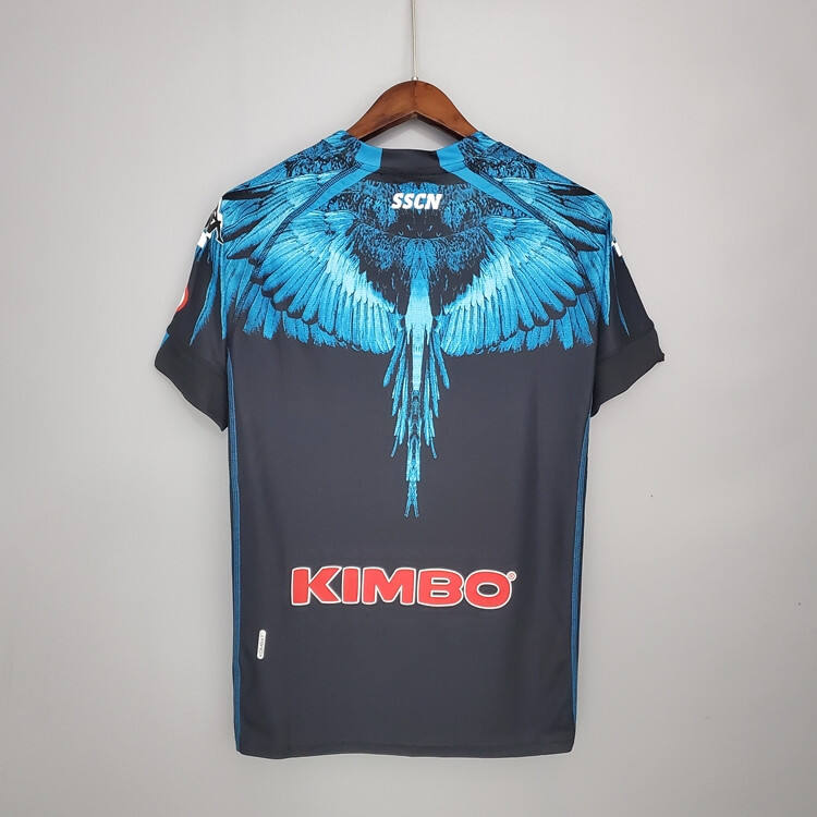 Official NAPOLI X MARCELO BURLON 2021 BLUE SOCCER JERSEY FOOTBALL