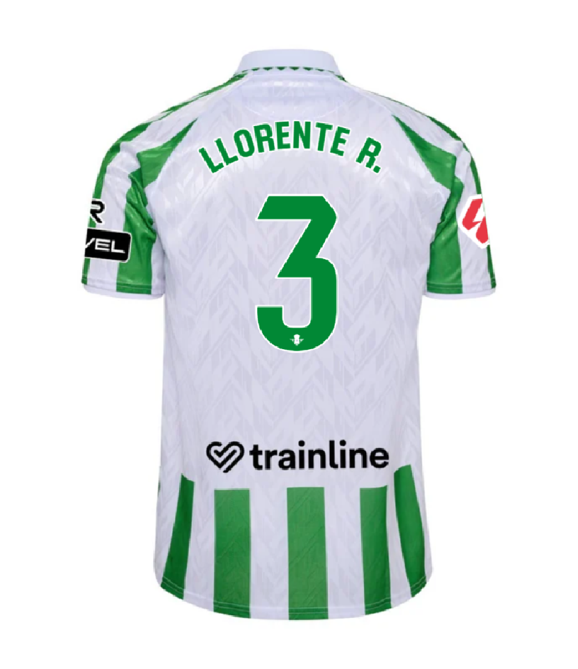 Real Betis 24-25 Season Home Jersey for LLORENTE R. with Jersey Number 3