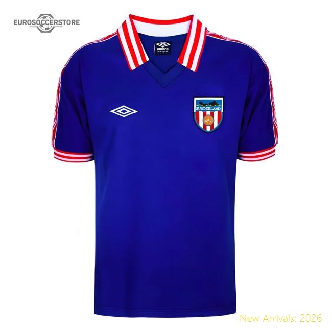 High-quality Sunderland 1978 Away Umbro Retro Football Shirt