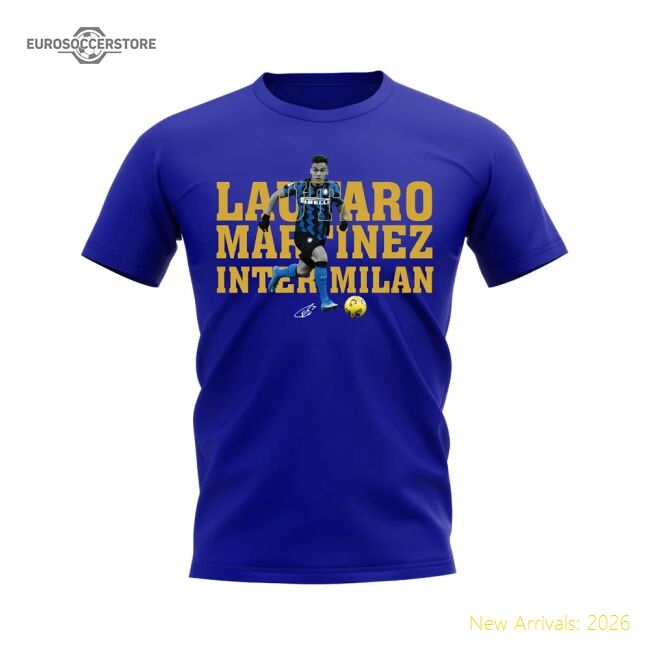 Premium Lautaro Martinez Inter Milan Player Tee (royal Blue)