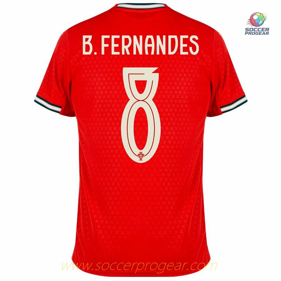 Portugal Home Football Soccer Shirt 2025 Collection 2026 B. Fernandes