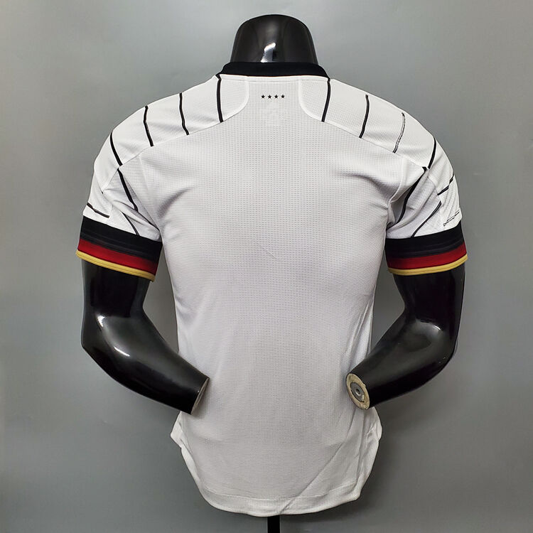 Moisture Wicking Germany Euro 2020 Home White Soccer Jersey Football