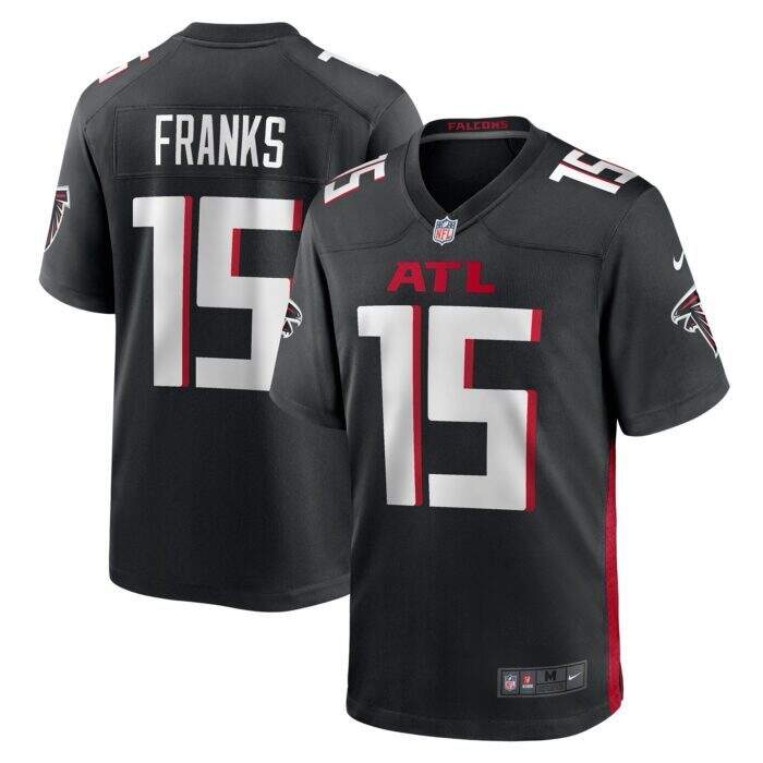 Men's Atlanta Falcons Feleipe Franks Nike Black Game Jerse...