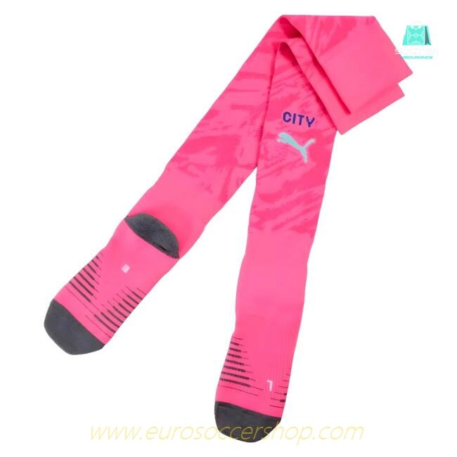 2025-2026 Man City Goalkeeper Home Socks (Pink)