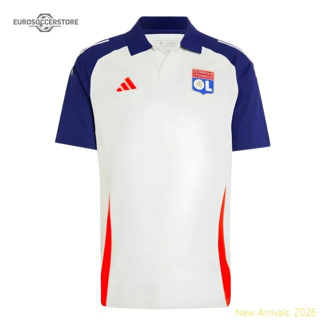 Official Performance 2024-2025 Olympique Lyon Polo Shirt (White)