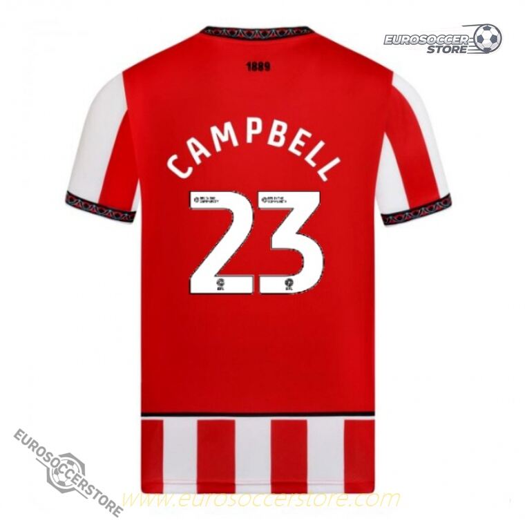 Sheffield United 25-26 Season Home Jersey with CAMPBELL 23 Printing