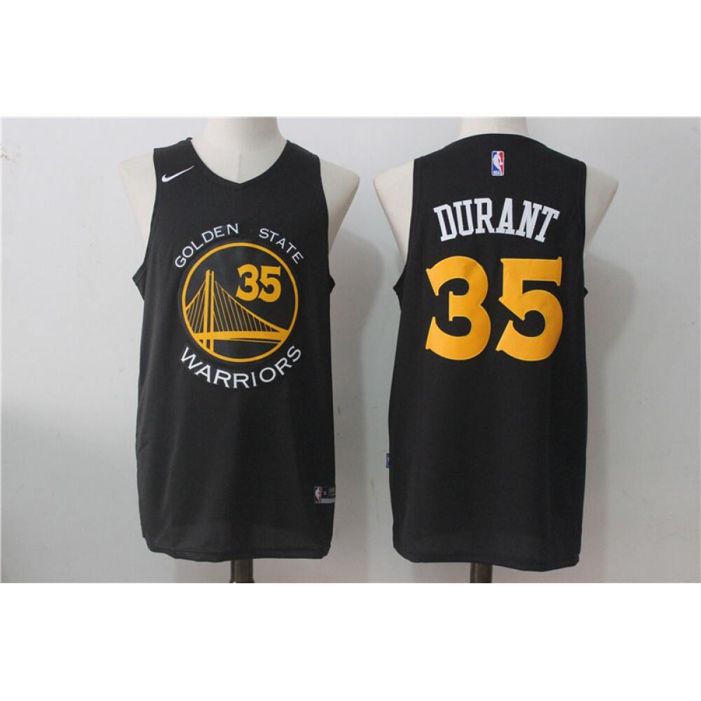 Official Kevin Durant35 Golden State Warriors Black Jersey -