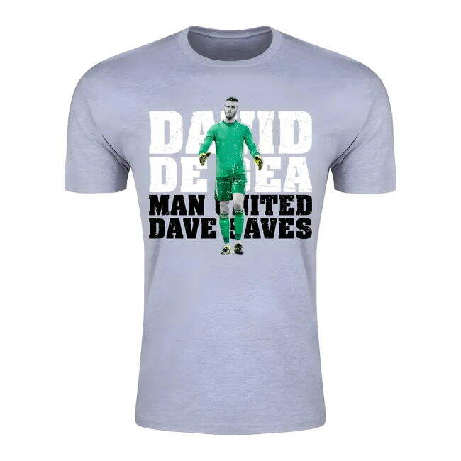 David De Gea Man United Goalkeeper T-Shirt (Grey) - Kids