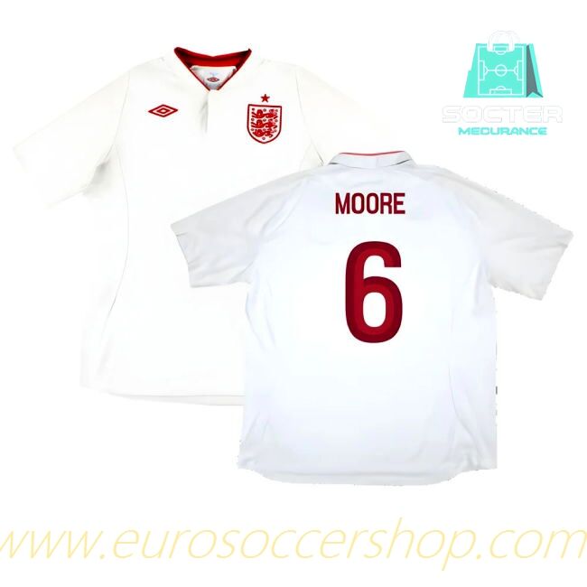 England National Team Home Jersey (Moore 6)