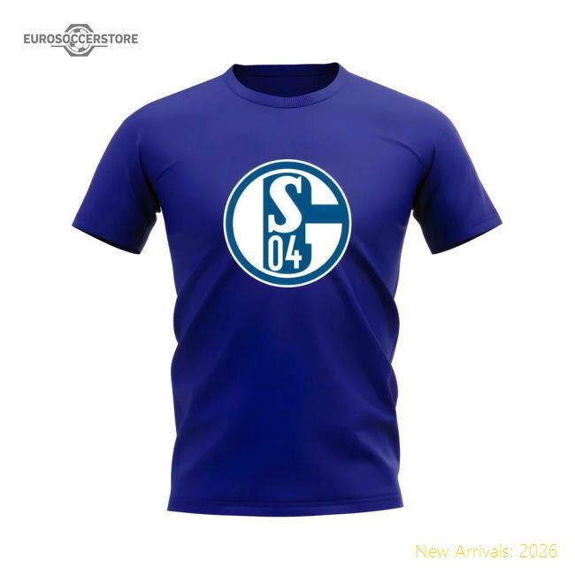 Trending High-Quality Schalke Badge T-Shirt (Royal Blue)