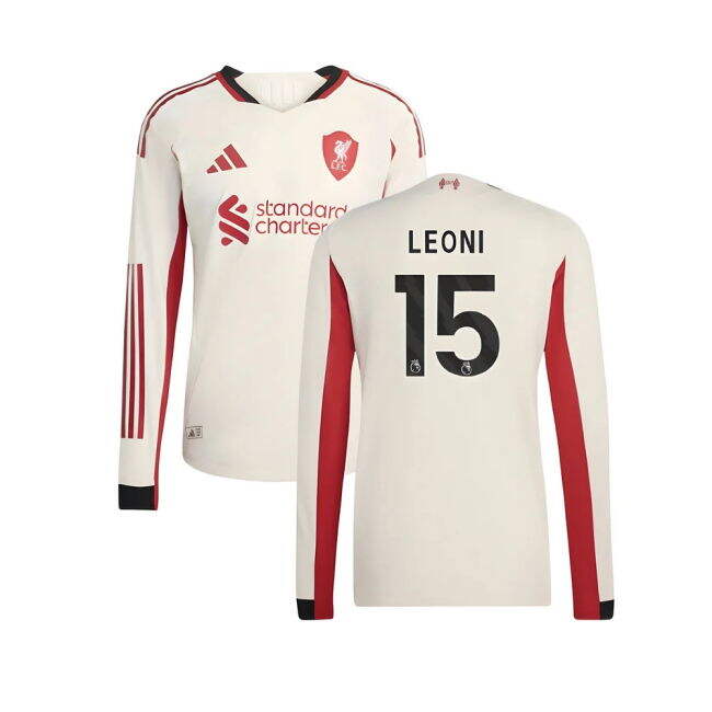 2025-2026 Liverpool Authentic Long Sleeve Away Shirt (Leoni 15)