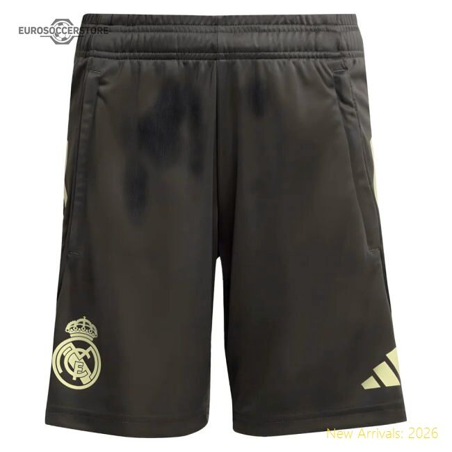 Luxury 2025-2026 Real Madrid Training Shorts (utility Grey) - Kids