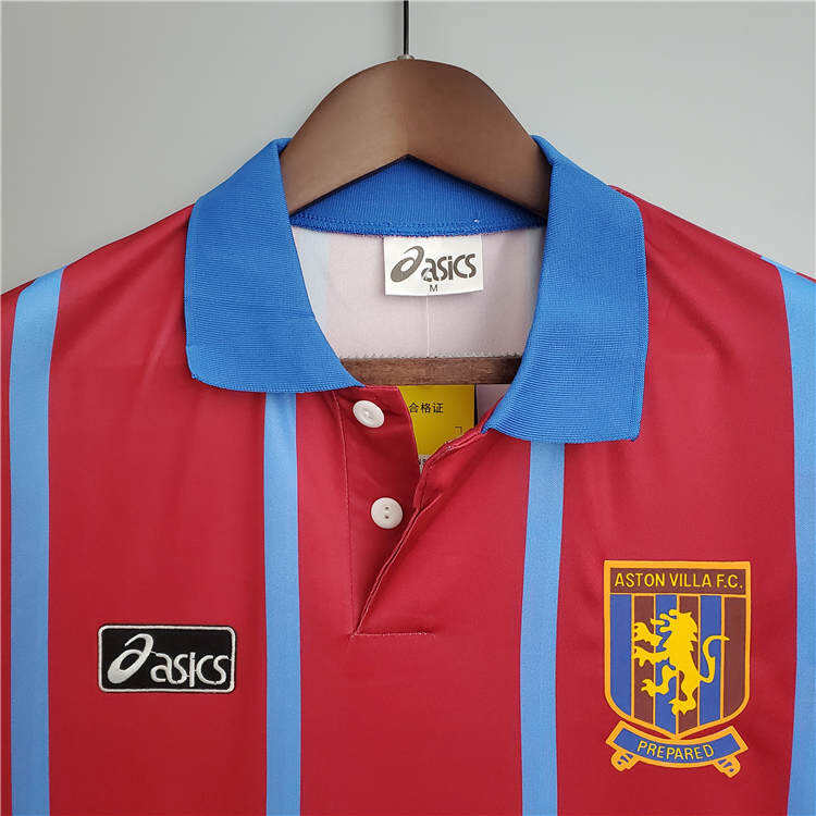 Aston Villa 9395 Retro Home Soccer JerseyFootball Shirt - Official