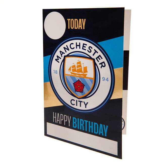 Manchester City FC Birthday Card With Stickers (Fan Favorite)