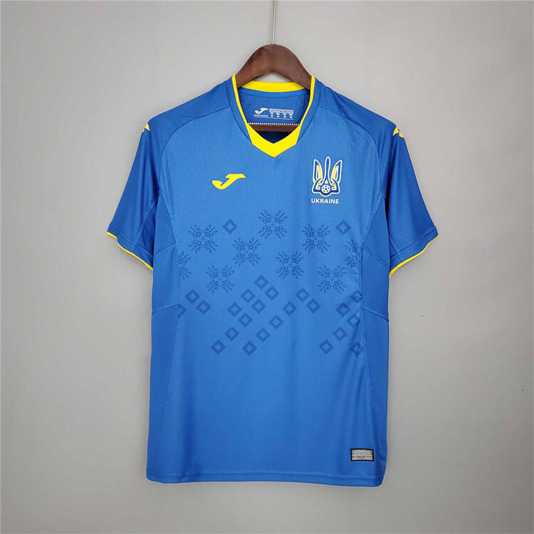Ukraine Euro 2020 Away Blue Soccer Jersey Football Shirt - Official