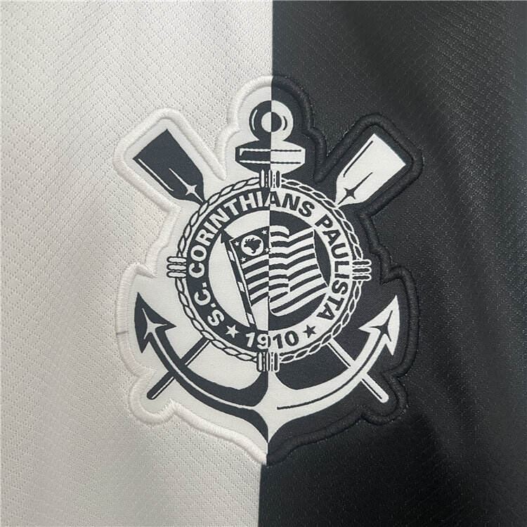 SC CORINTHIANS 2425 AWAY BLACK SOCCER JERSEY SHIRT - Official Replica