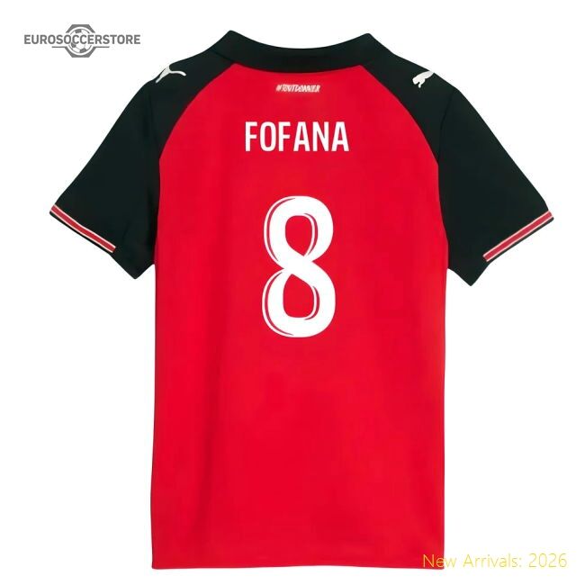 Best-Selling 2025-2026 Stade Rennais Home Shirt (Kids) (Fofana 8)