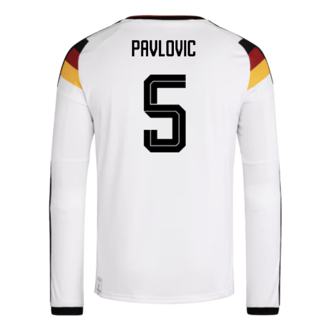 Stylish Germany 2026-2027 Germany Long Sleeve Home Shirt (Pavlovic ...