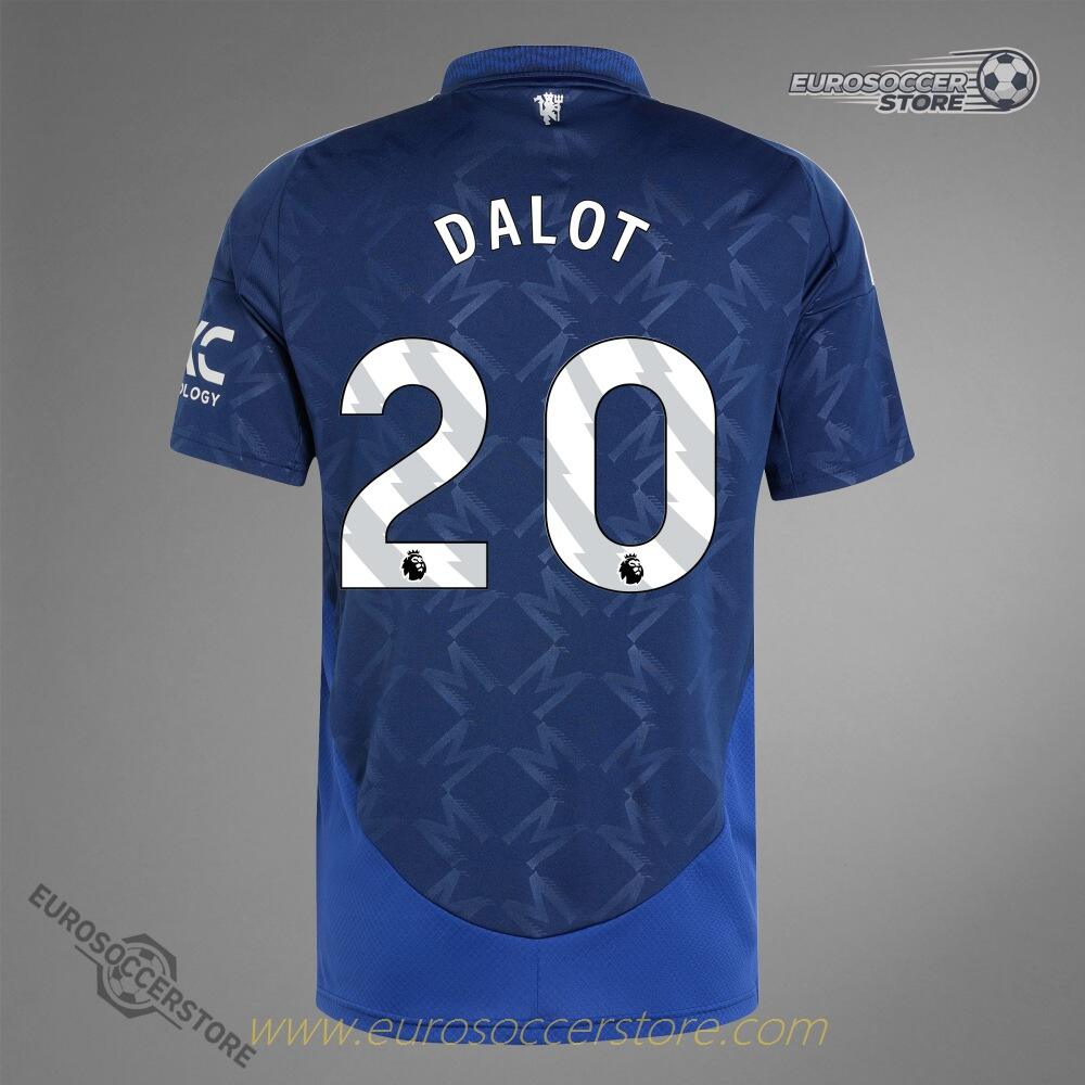 Away Jersey of Manchester United Featuring DALOT, Version 20 for the 24-25 Season