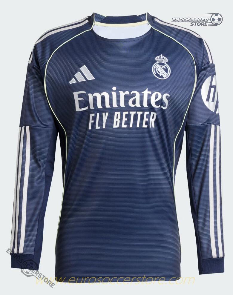 Real Madrid 25-26 Season Away Long Sleeve Football Jersey