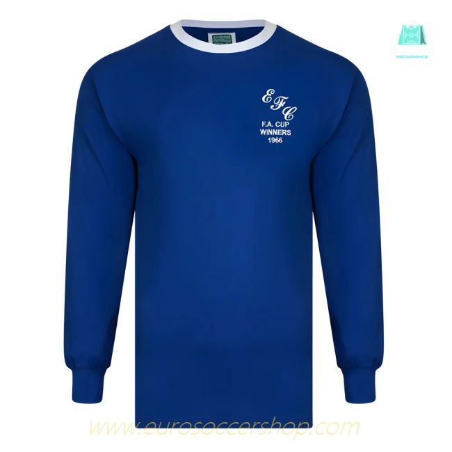 Score Draw Everton 1966 FA Cup Winners Retro Football Shirt