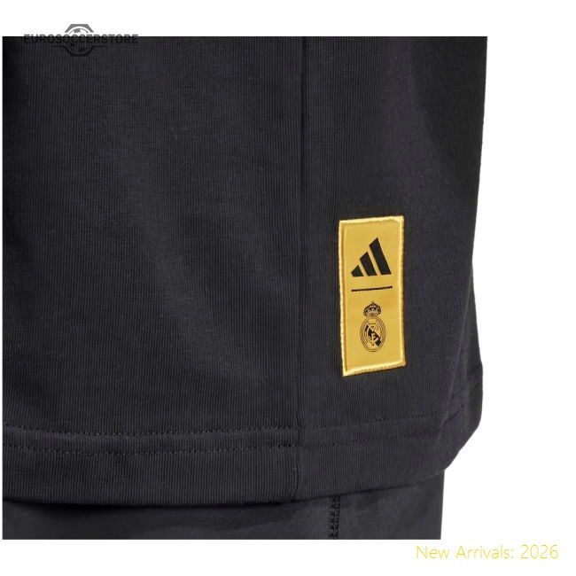 High-quality 2024-2025 Real Madrid Ucl Heavy Cotton Tee (black)