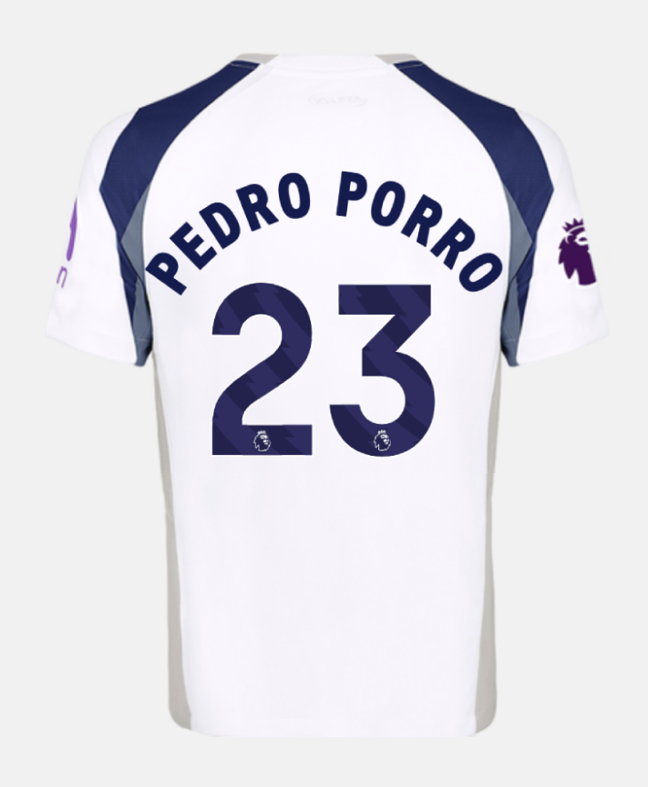 Tottenham Hotspur Home Jersey for PEDRO PORRO, 23 Edition, Season 25-26