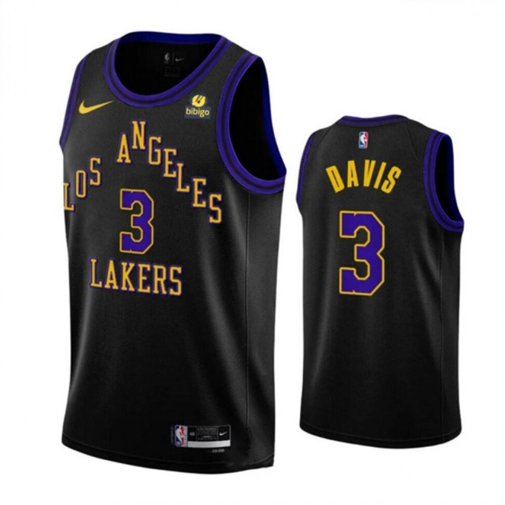 Los Angeles Lakers 3 Black Jersey City Edition - Basketball Fan Gear