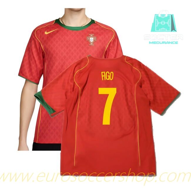 Portugal Home Jersey Match Quality (Figo 7)