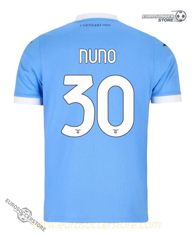 Lazio's 25-26 Home Jersey with NUNO 30 Printing