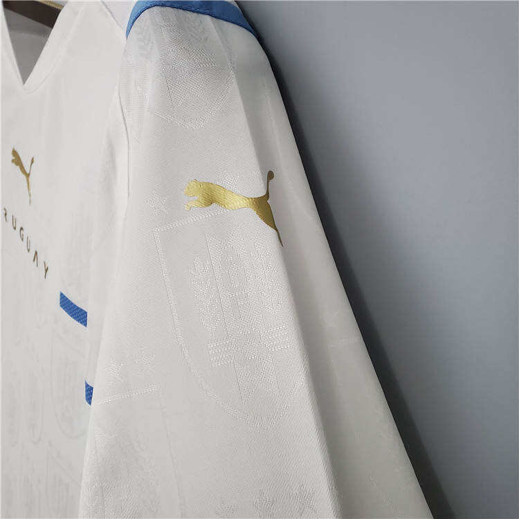 Uruguay 2021 Away Kit White Soccer Jersey Football Shirt - Official