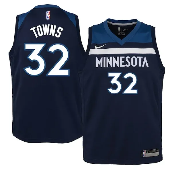 Karl-Anthony Towns MIN Swingman Jersey - high-quality NBA - Navy #1