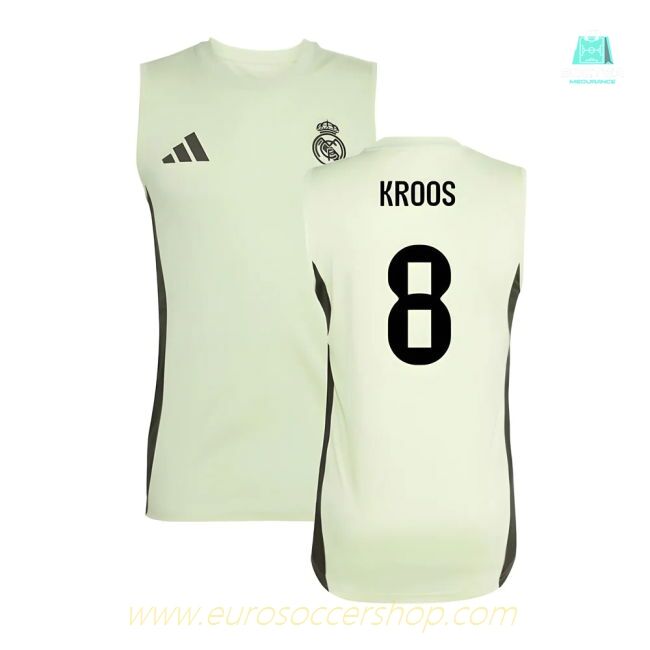 2025-2026 Real Madrid Sleeveless Training Jersey (Almost Lime) (Kroos 8)